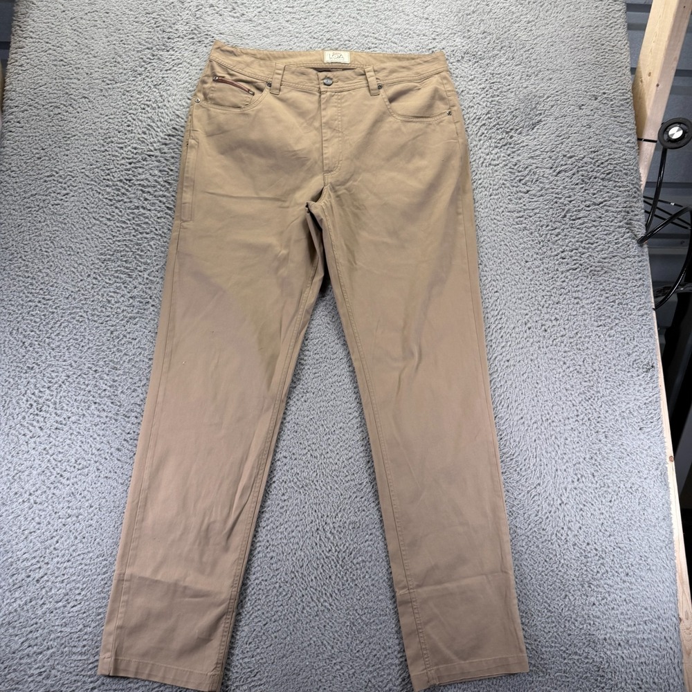 RailRiders Love of Adventure Pant Men 36x36 Beige Cotton Khakis Straight Stretch